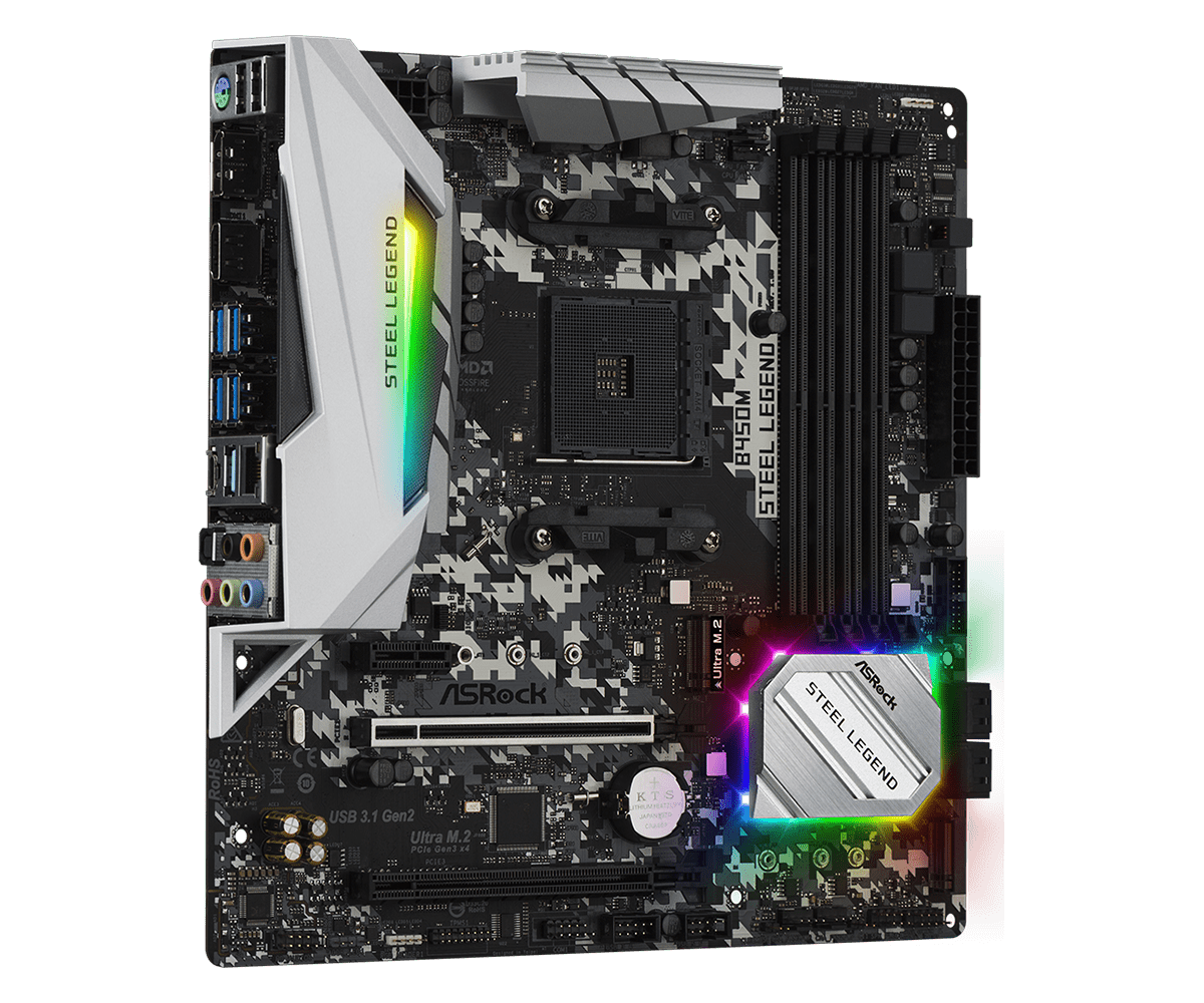 Asrock b450m steel legend схема подключения